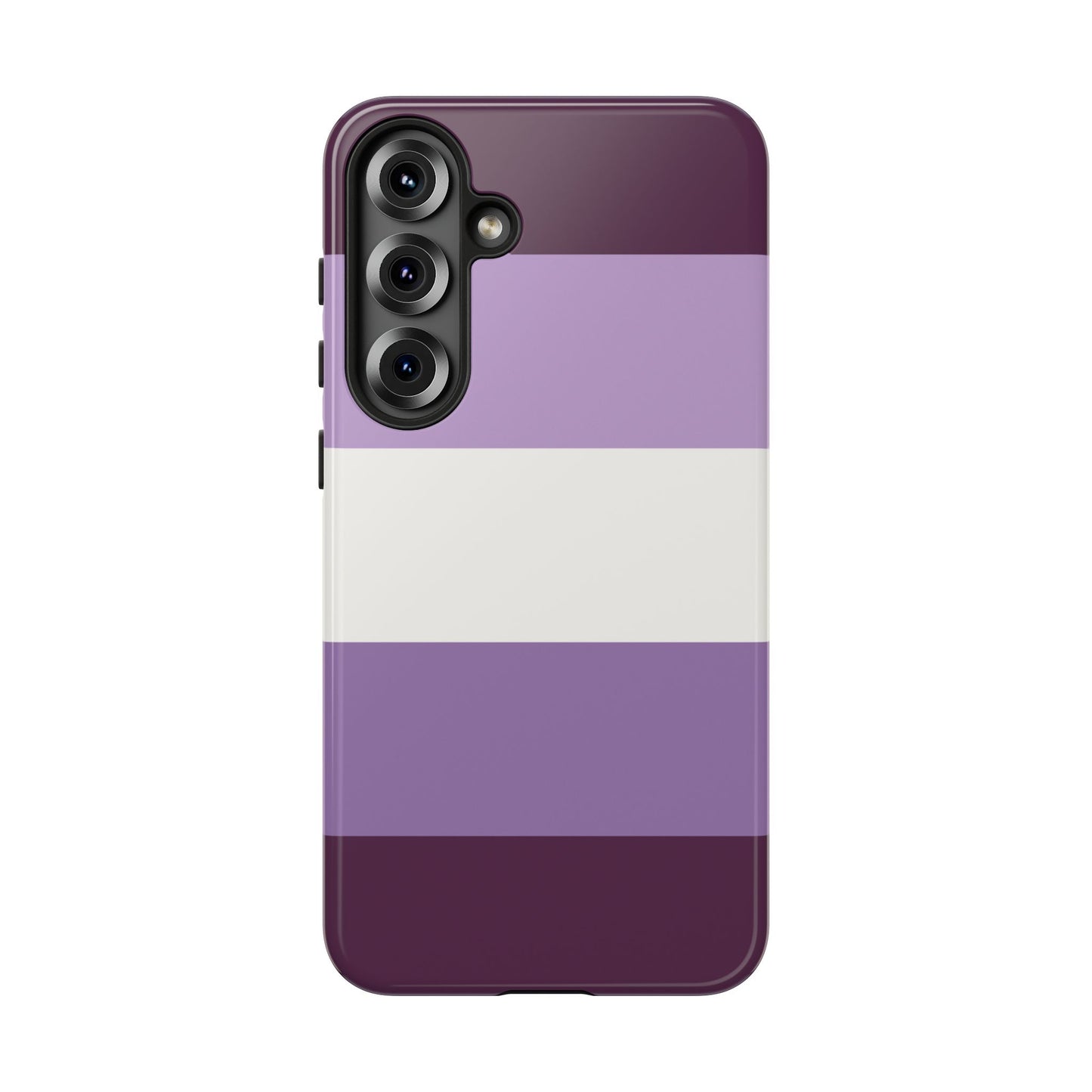 Samsung Galaxy S25 Plus / Glossy Phone Case - Purple Stripe Pattern Phone Case