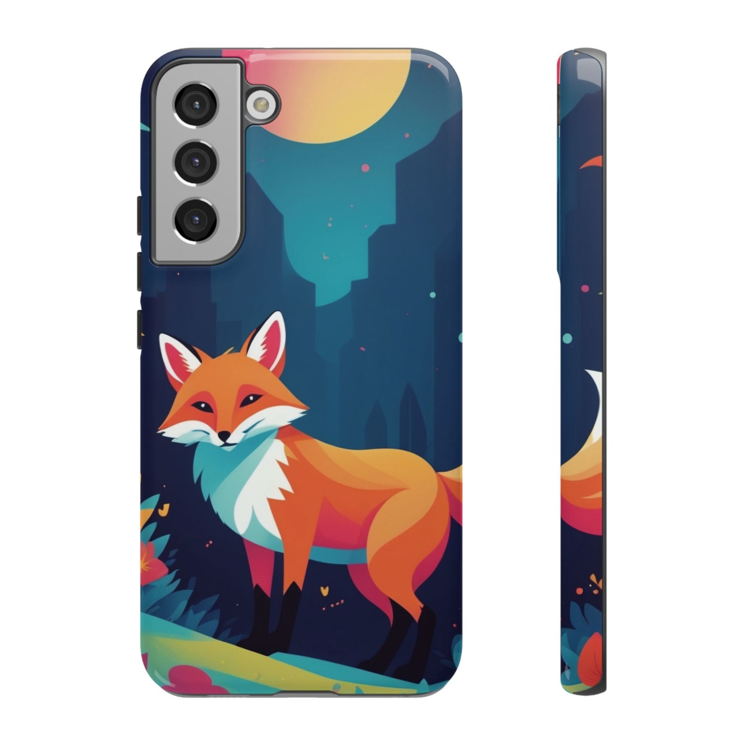 Samsung Galaxy S22 Plus / Glossy Phone Case - Stylised Fox Design Phone Case