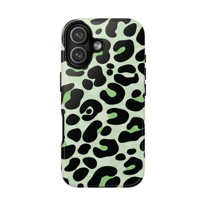 Chic Sage Leopard Print Phone Case