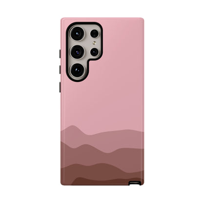 Pink Abstract Waves Protective Phone Case - Pink Phone Case - Samsung Galaxy S24 Ultra / Glossy