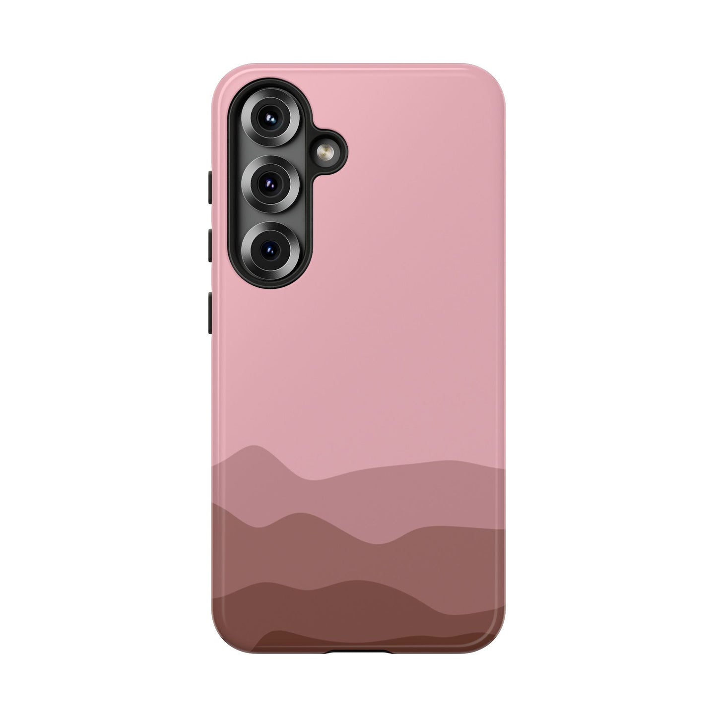 Pink Abstract Waves Protective Phone Case - Pink Phone Case - Samsung Galaxy S25 / Glossy