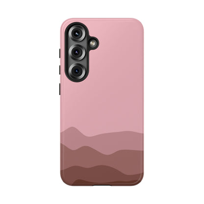 Pink Abstract Waves Protective Phone Case - Pink Phone Case - Samsung Galaxy S25 / Glossy