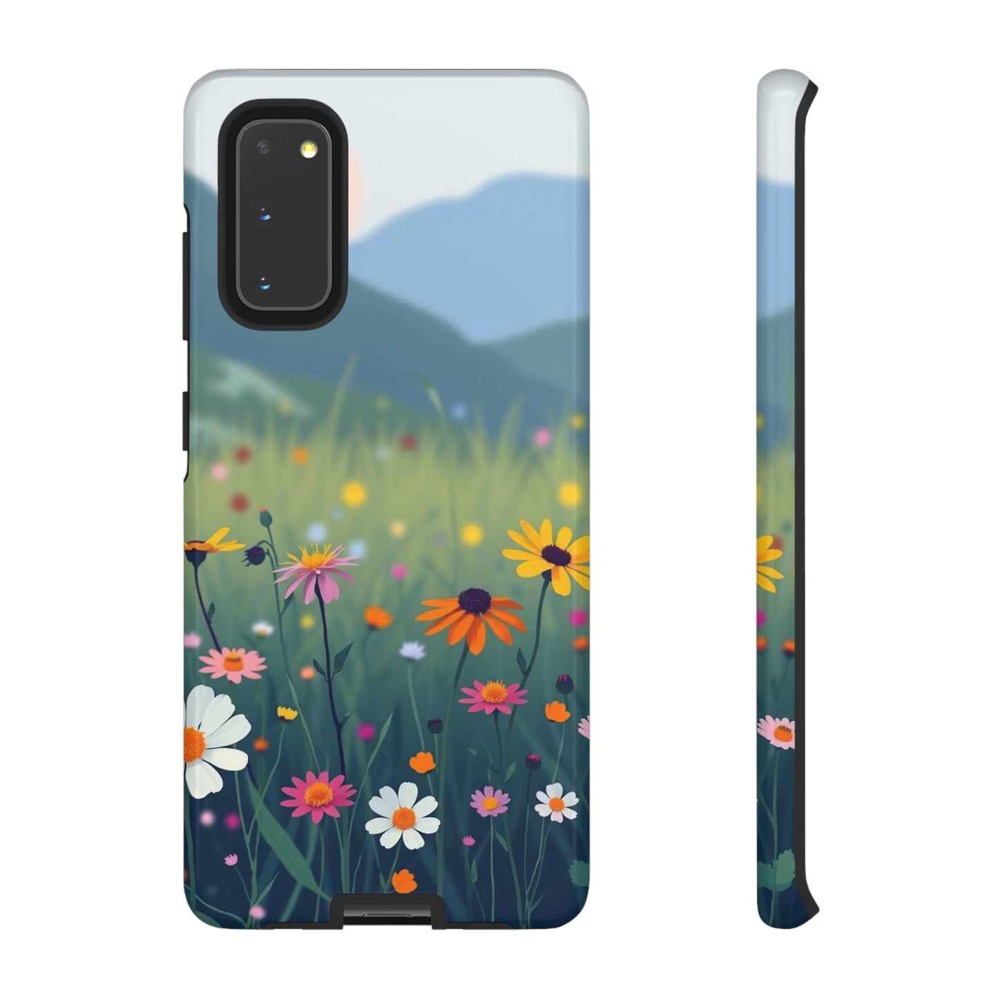 Samsung Galaxy S20 / Glossy Phone Case - Vibrant Meadow Design Phone Case