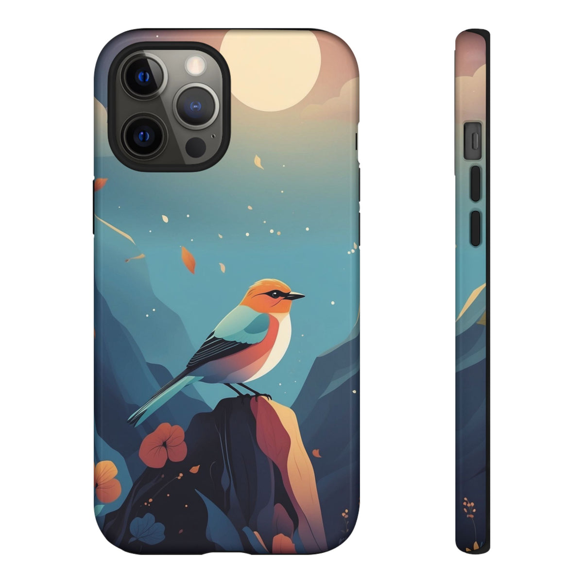 Stylised Bird Design Phone Case - Multicolor Phone Case - iPhone 12 Pro Max / Glossy