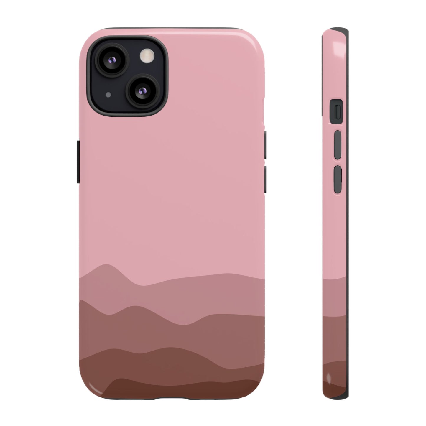 Pink Abstract Waves Protective Phone Case - Pink Phone Case - iPhone 13 / Glossy