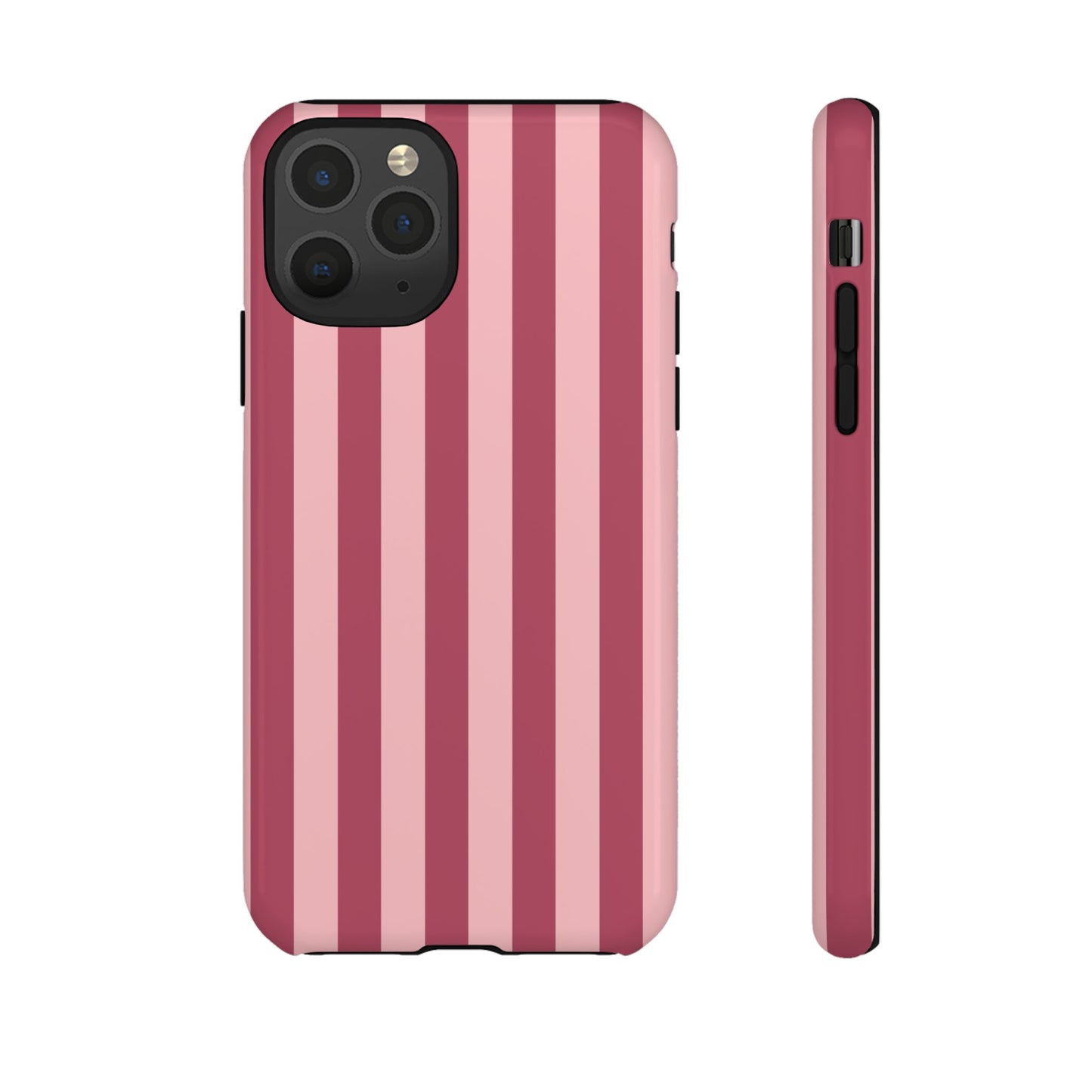 iPhone 11 Pro / Glossy Phone Case - ’Pink Stripe Pattern’ Phone Case