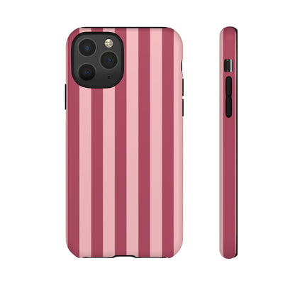 iPhone 11 Pro / Glossy Phone Case - ’Pink Stripe Pattern’ Phone Case