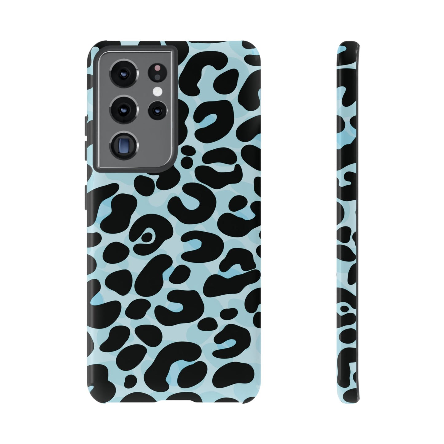 Cool Aqua Leopard Print Phone Case
