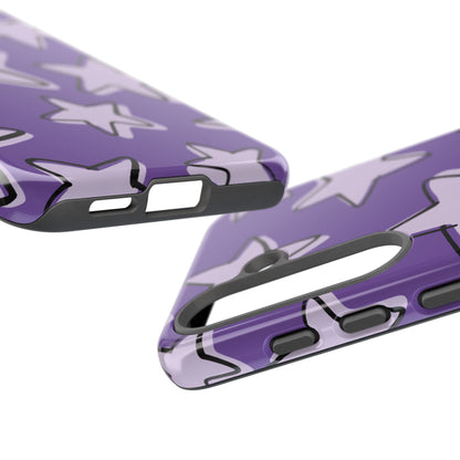 Violet Purple Doodle Star Phone Case