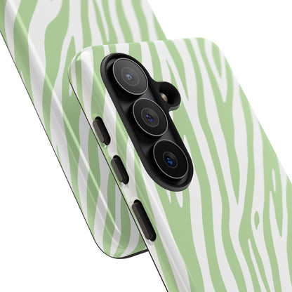 Mint Tiger Print Phone Case