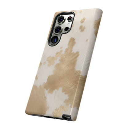 Elegant Champagne Cow Print Phone Case