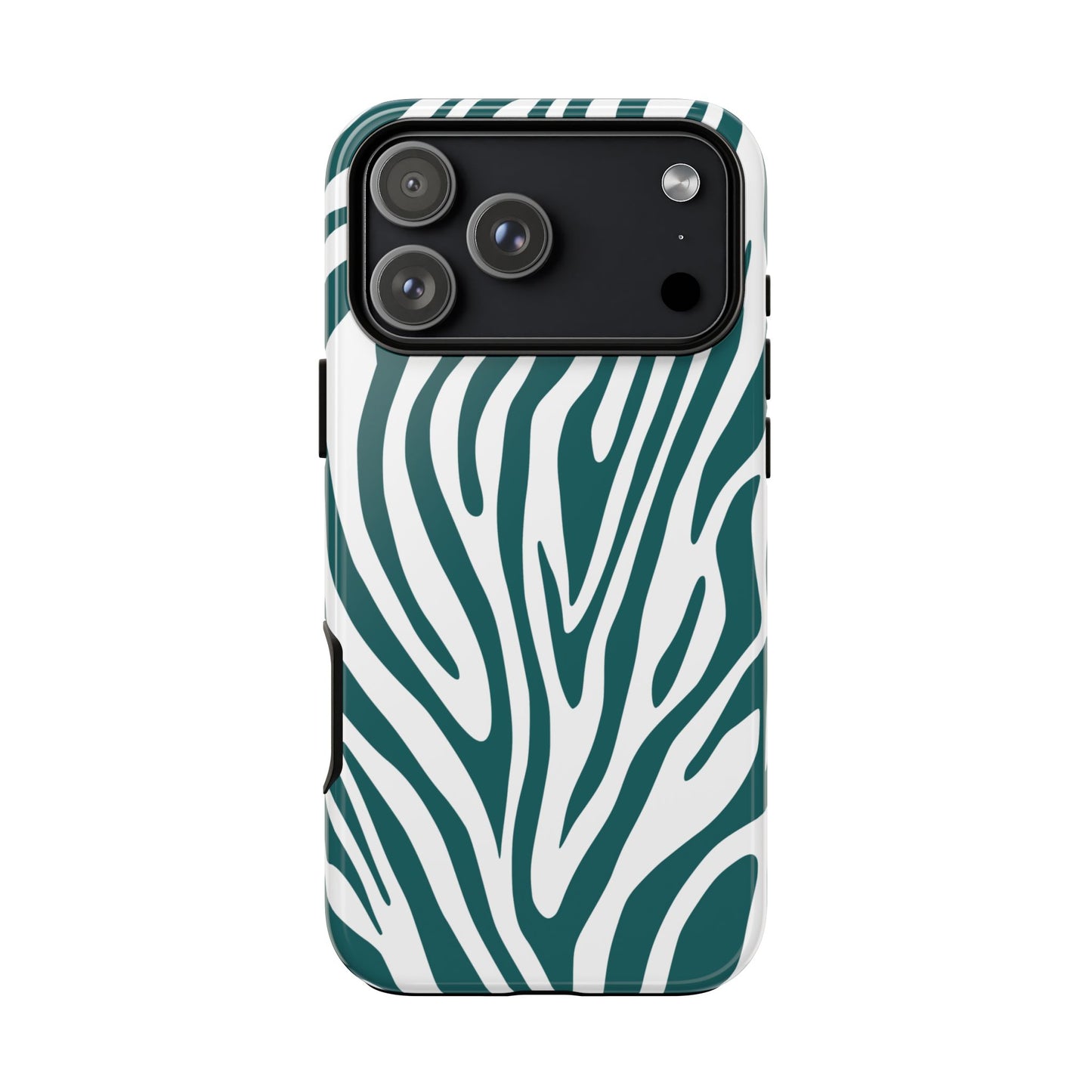 Graphic Teal Tiger Print Phone Case