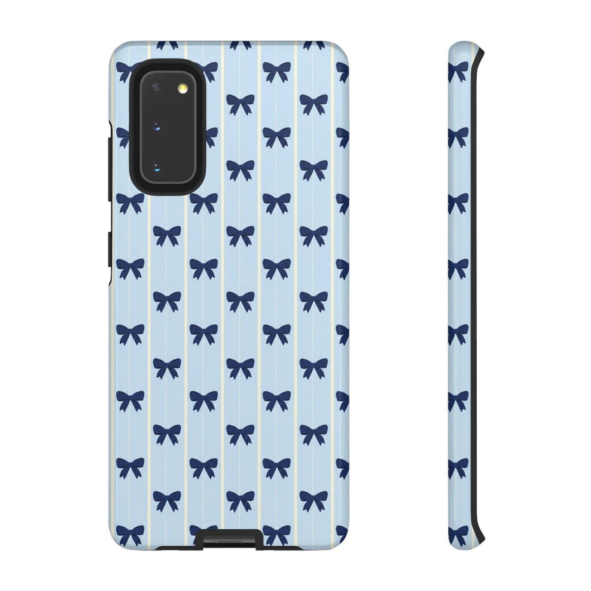 Retro Navy Blue Bow Pattern Phone Case