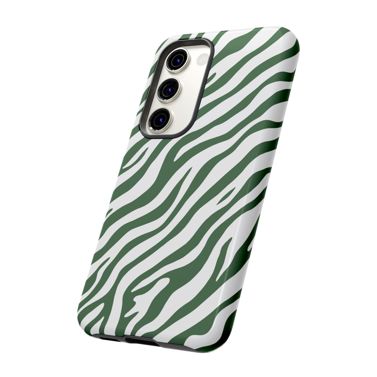 Stylish Sage Zebra Print Phone Case