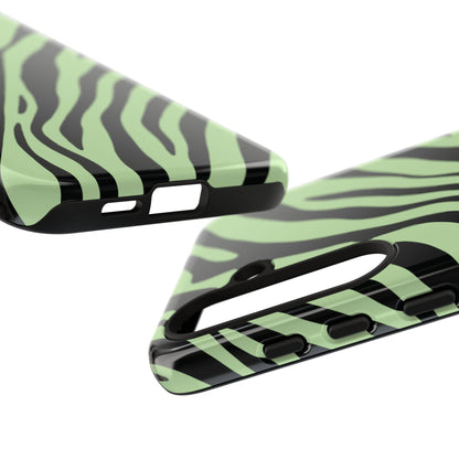Modern Mint Zebra Print Phone Case