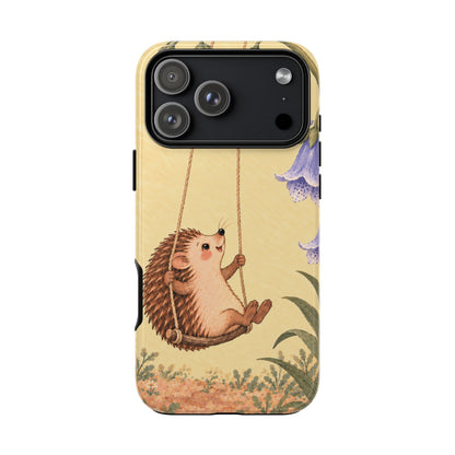 Whimsical Buttercream Hedgehog and Bluebell Phone Case - Yellow Phone Case - iPhone 18 Pro Max / Glossy