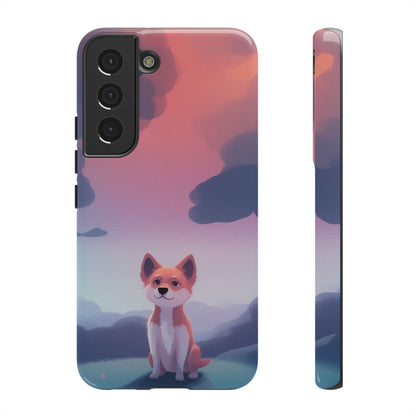 Samsung Galaxy S22 / Glossy Phone Case - Cute Dog & Cloud Design Phone Case