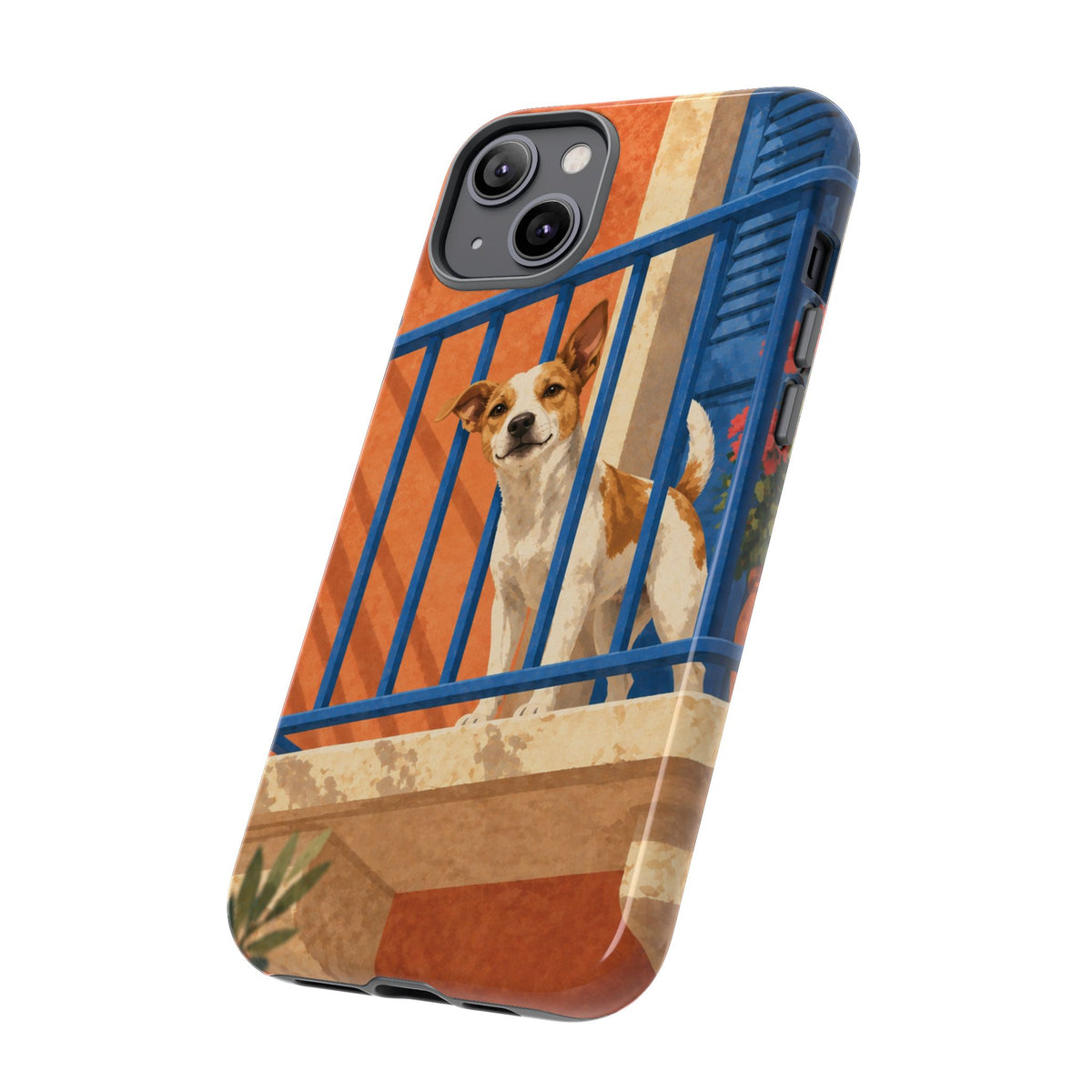 Jack Russell Terrier Balcony Busybody Phone Case - Multicolor Phone Case