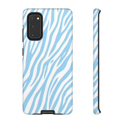 Sky Blue Tiger Print Phone Case