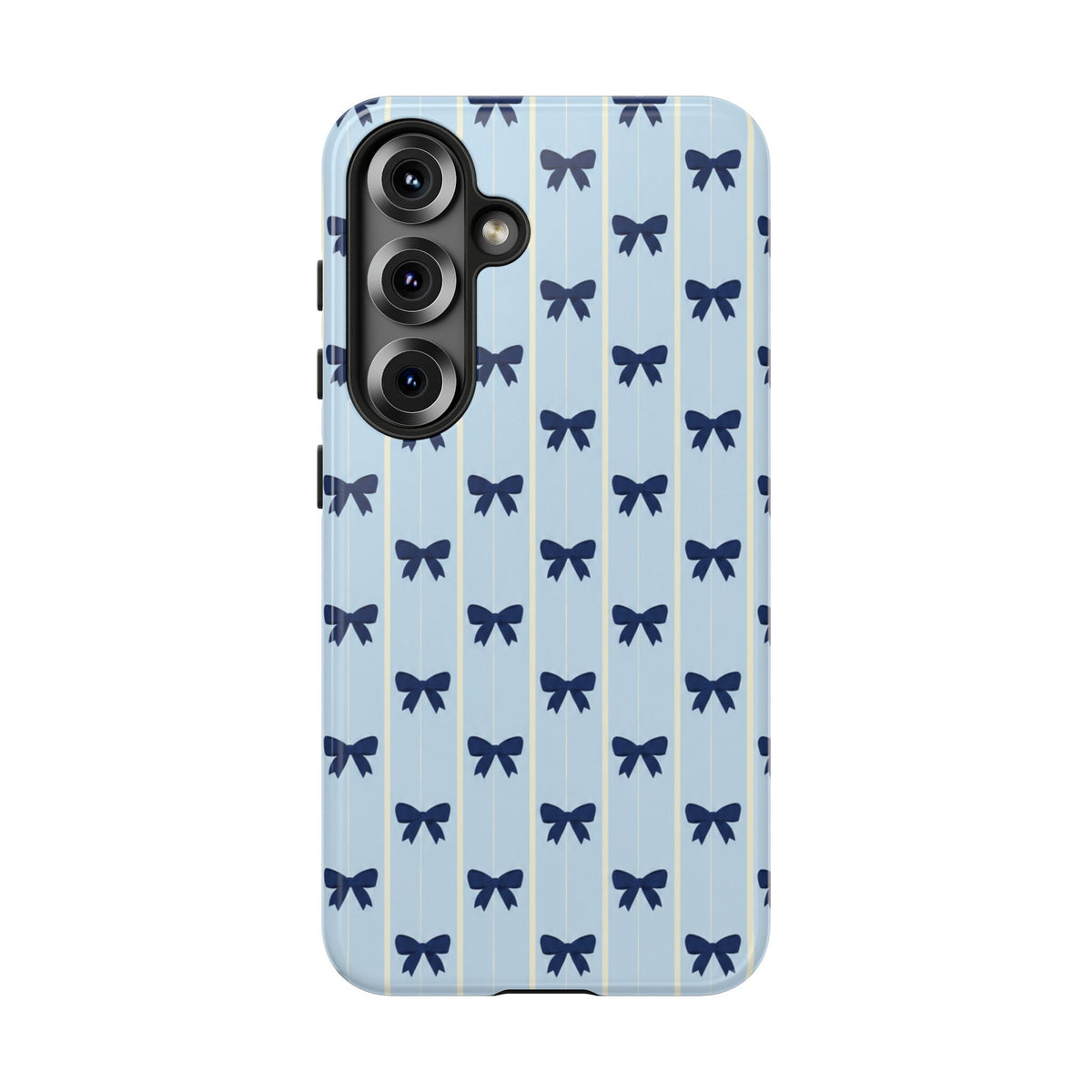 Retro Navy Blue Bow Pattern Phone Case