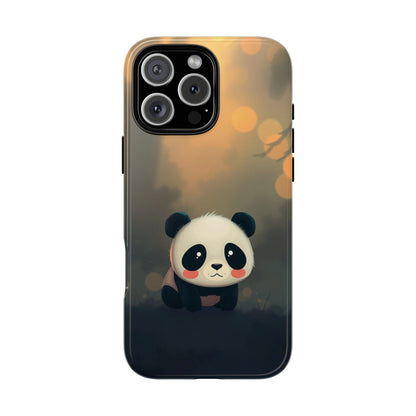 iPhone 16 Pro Max / Glossy Phone Case - Cute Gothic Panda Design Phone Case