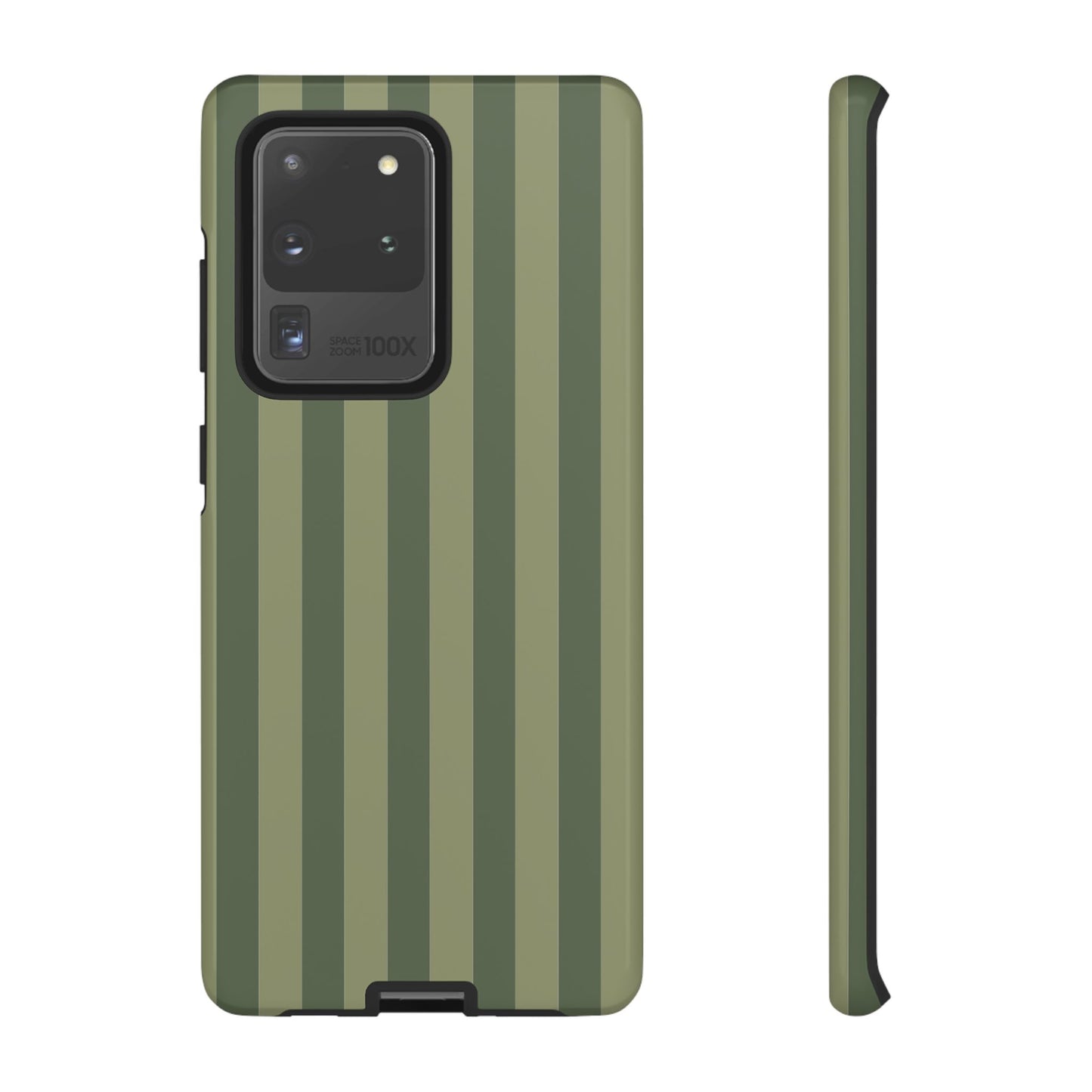 Samsung Galaxy S20 Ultra / Glossy Phone Case - ’Green Stripe Pattern’ Phone Case
