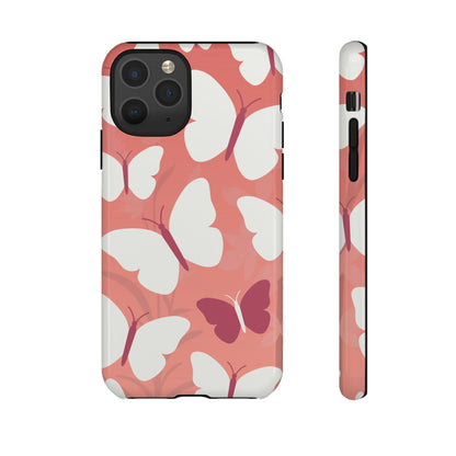 Minimalist Pink Butterfly Pattern Phone Case - Pink Phone Case - iPhone 11 Pro / Glossy