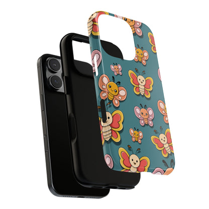 Blue Butterfly Sticker Design Phone Case - Blue Phone Case