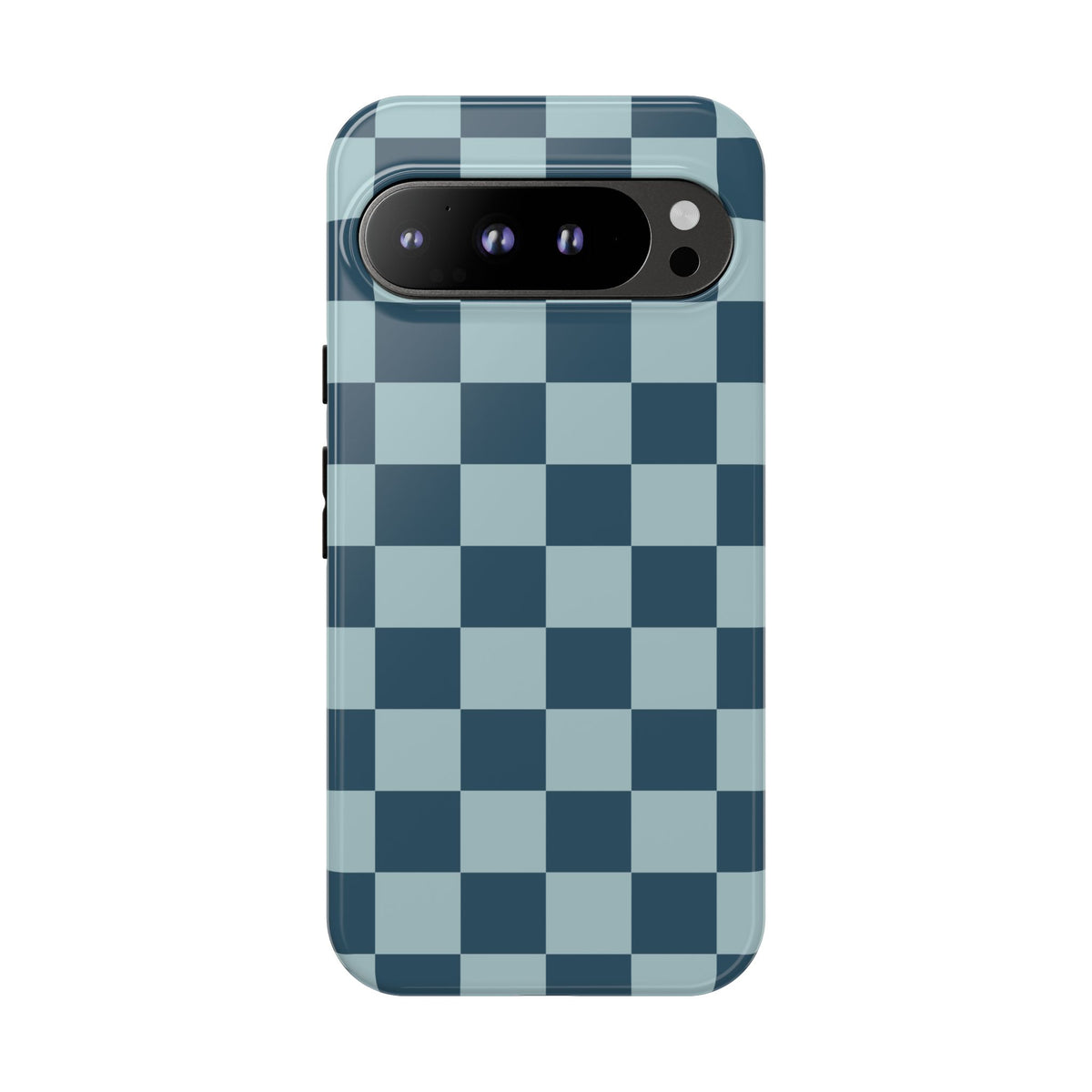 Blue Checked Pattern Phone Case - Blue Phone Case - Google Pixel 9 Pro XL / Glossy