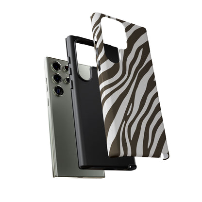 Modern Mocha Zebra Print Phone Case