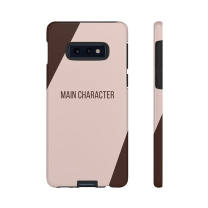 Phone Case - Sassy Statement Case ’Main Character’ in Pink & Brown