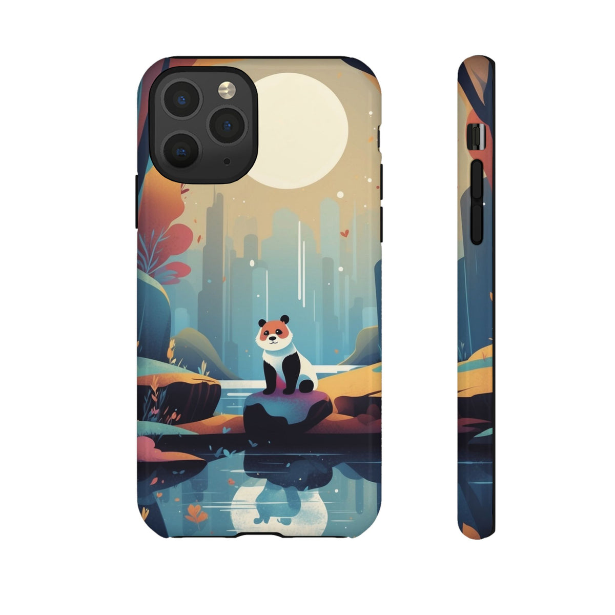 Stylised Panda Design Phone Case - Multicolor Phone Case - iPhone 11 Pro / Glossy
