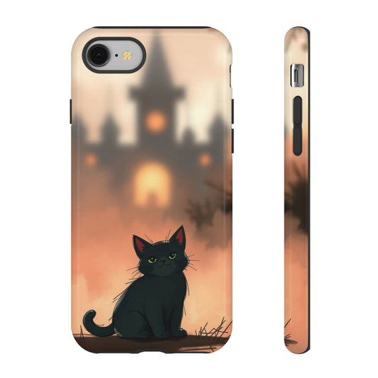 Cute Gothic Cat Design Phone Case - Multicolor Phone Case - iPhone 8 / Glossy