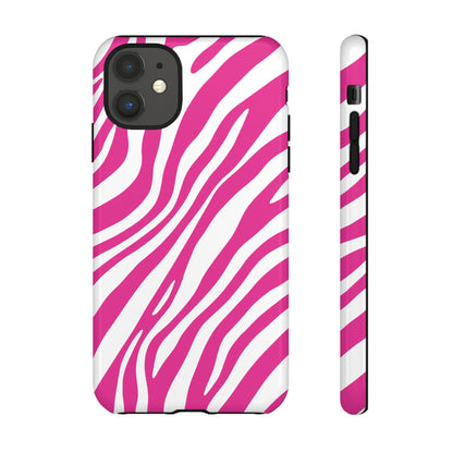 Modern Hot Pink Zebra Print Phone Case