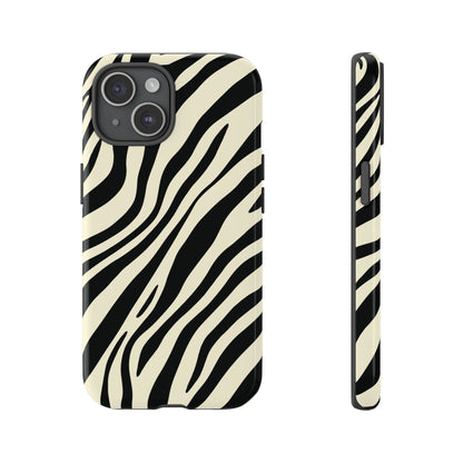 Modern Neutral Zebra Print Phone Case