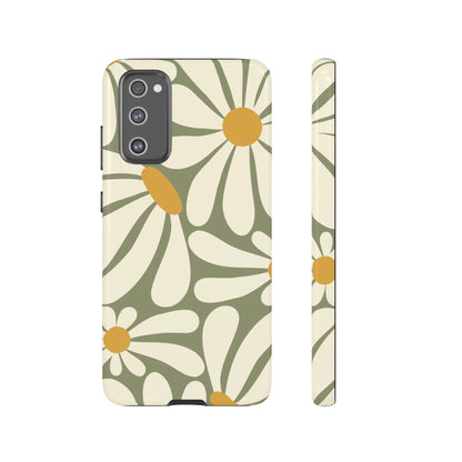 Retro Green Daisy Pattern #1 Phone Case - Green Phone Case - Samsung Galaxy S20 FE / Glossy