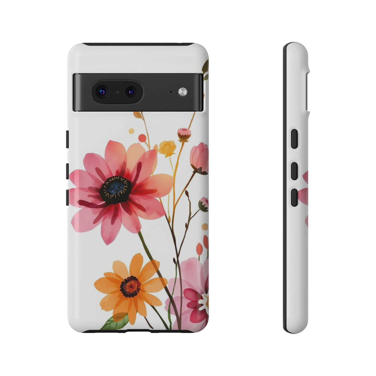 Watercolour Style Simple Wildflower Design Phone Case - Multicolor Phone Case - Google Pixel 7 / Glossy