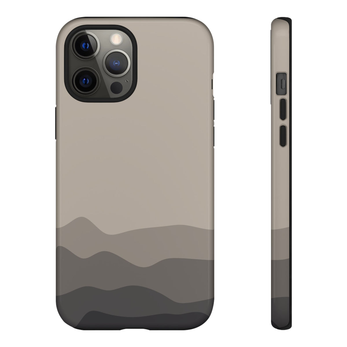 Beige Abstract Waves Protective Phone Case - Beige Phone Case - iPhone 12 Pro Max / Glossy