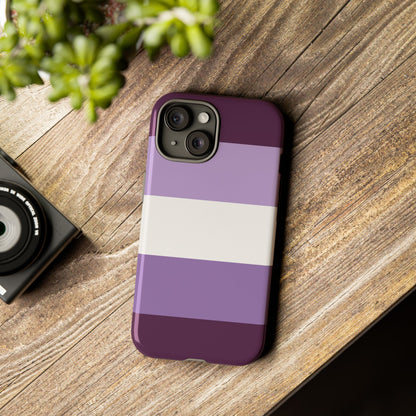 Purple Stripe Pattern Phone Case - Purple Phone Case