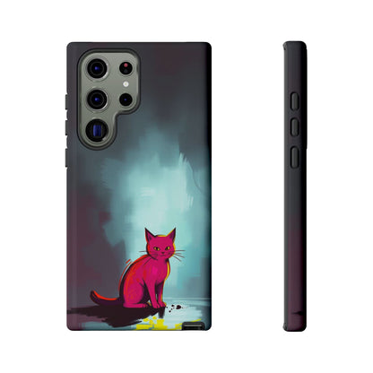 Samsung Galaxy S23 Ultra / Glossy Phone Case - Pop Art Moody Cat Design Phone Case