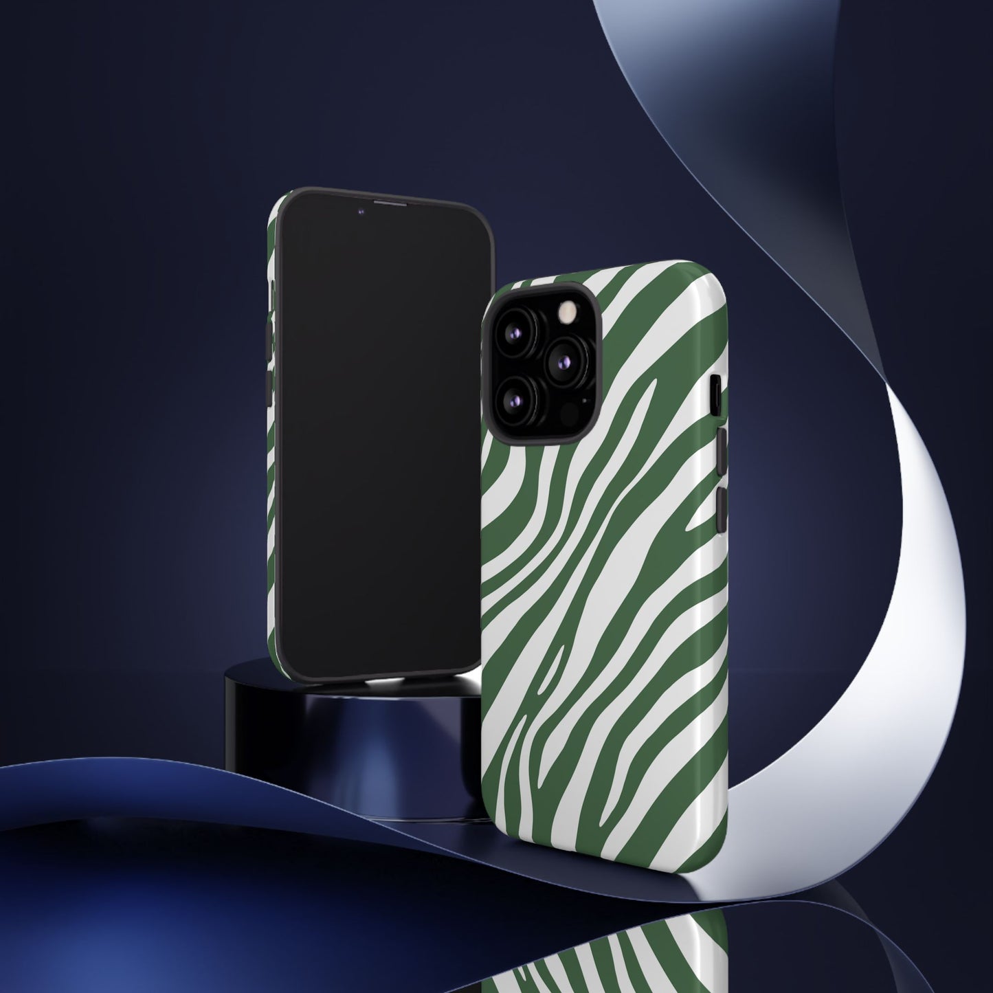 Modern Sage Zebra Print Phone Case