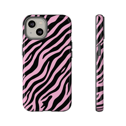 Stylish Blush Zebra Print Phone Case