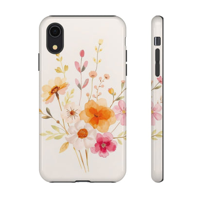 Boho Chic Watercolour Flower Pattern Phone Case - Multicolor Phone Case - iPhone XR / Glossy
