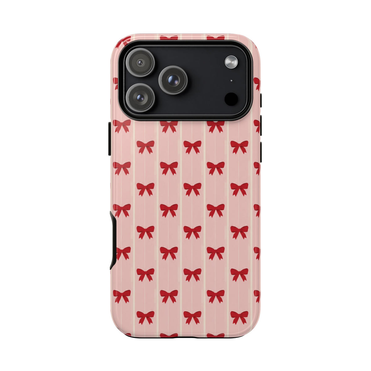 Retro Cherry Red Bow Pattern Phone Case