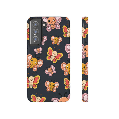 Grey Butterfly Sticker Design Phone Case - Grey Phone Case - Samsung Galaxy S21 FE / Glossy