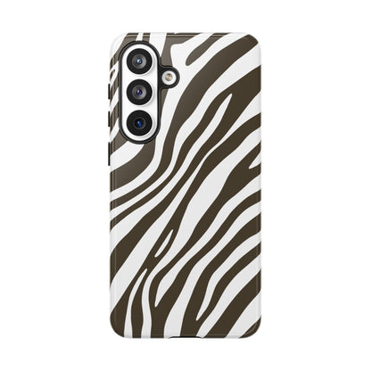 Modern Mocha Zebra Print Phone Case