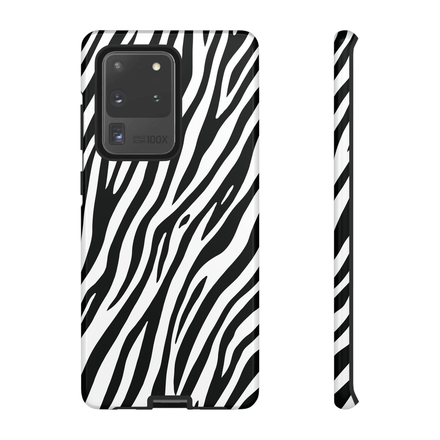 Monochrome Tiger Print Phone Case