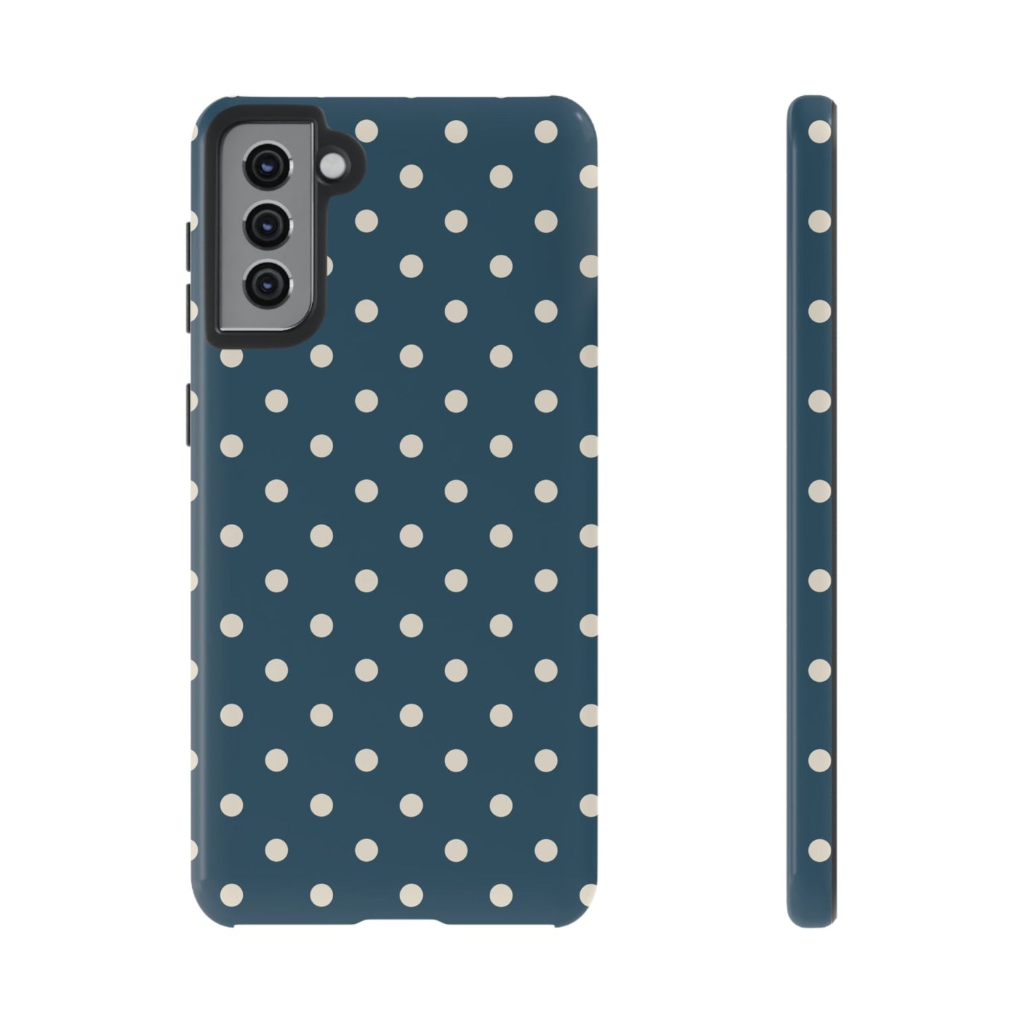 Blue & White Dot Pattern Phone Case