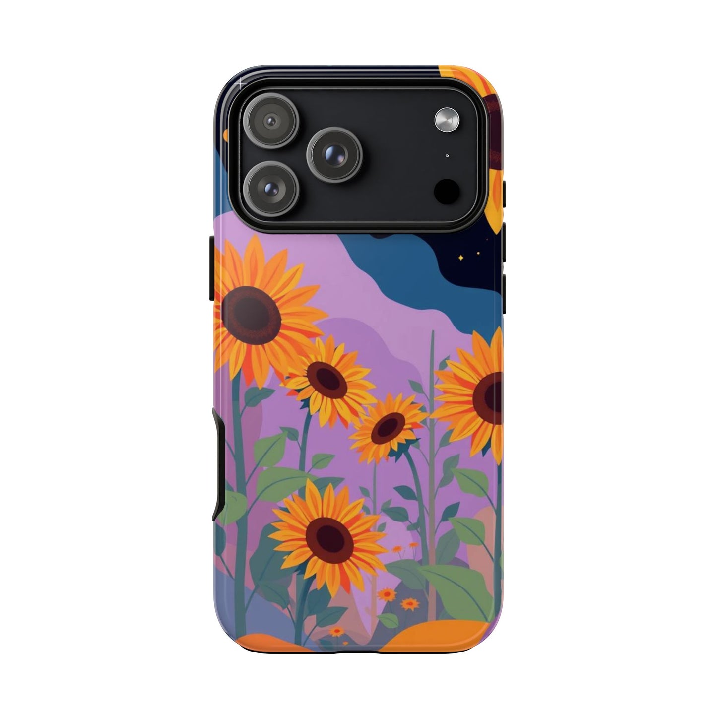 iPhone 17 Pro Max / Glossy Phone Case - Surreal Sunflower Design Phone Case