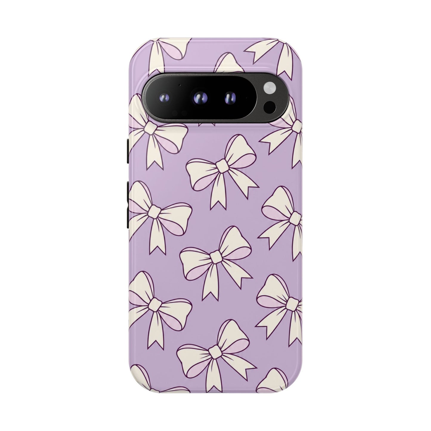 Chic Lilac Bow Pattern Phone Case